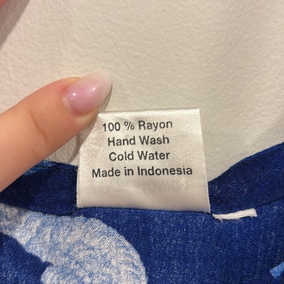 Textured Mini Blue Dress with Sea Life Print - Picture 8 of 8